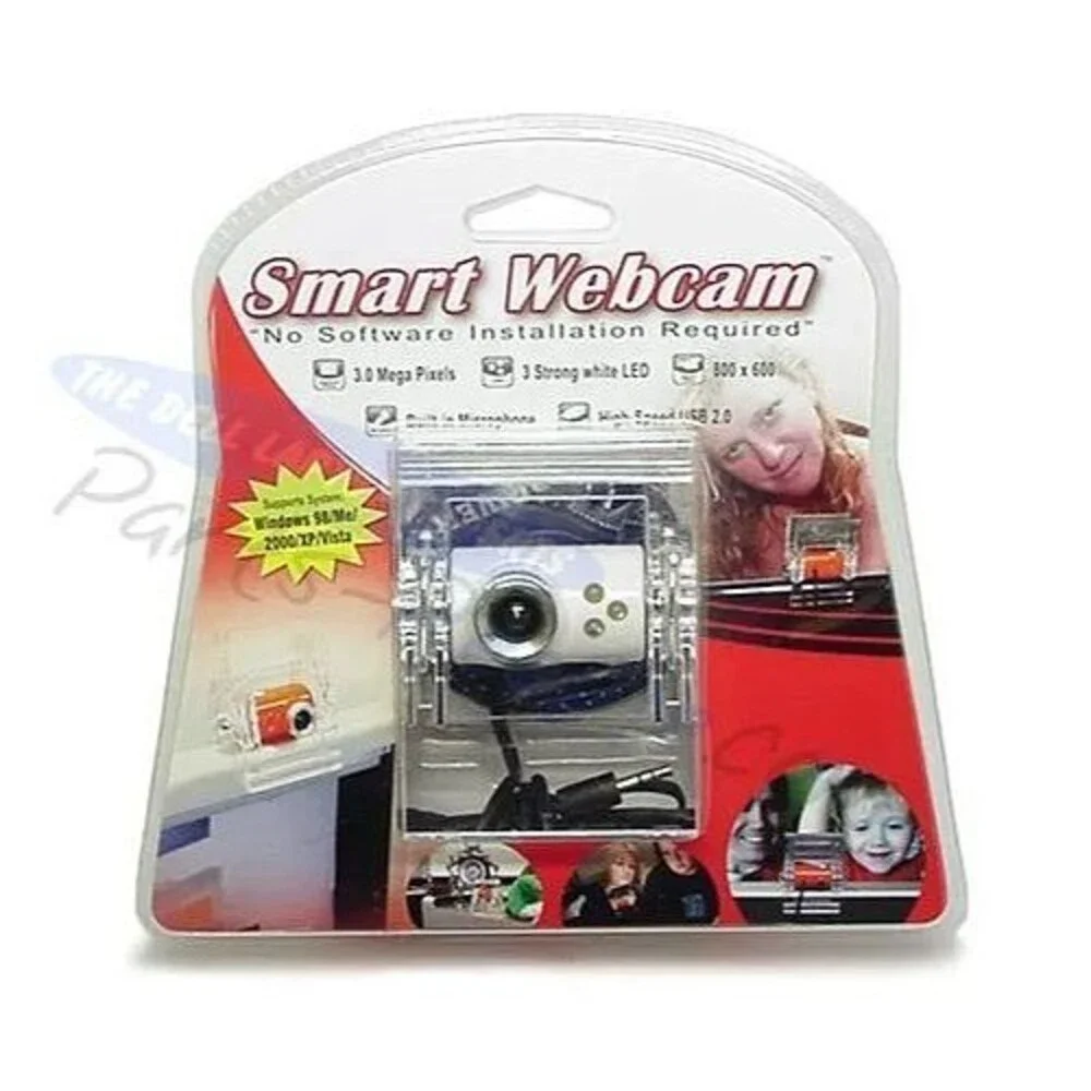 3MP USB 2.0 Smart Webcam w/3 LEDs Built-in Microphone and LCD Clip